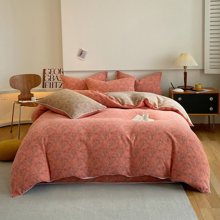 91家纺网 家纺一手货源 找家纺 （总）春皖家纺 2023新款提花两用双层纱单品套件系列 -四件套