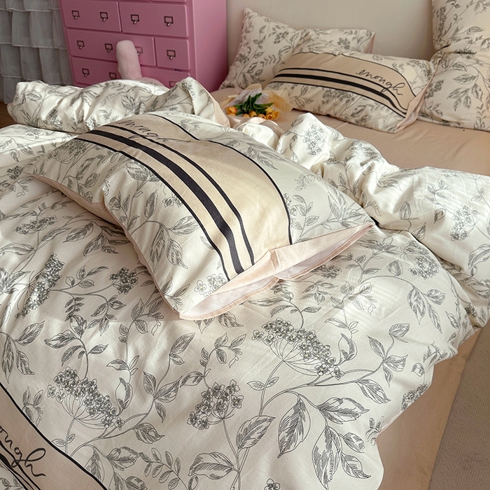 91家纺网 家纺一手货源 找家纺 千朵 2023新款全棉生态磨毛四件套第三批 简爱