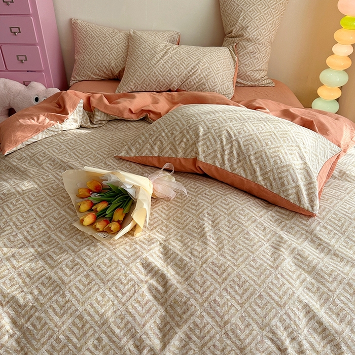 91家纺网 家纺一手货源 找家纺 千朵 2023新款全棉生态磨毛四件套第三批 莱利