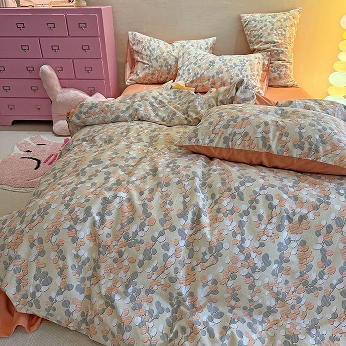 91家纺网 家纺一手货源 找家纺 千朵 2023新款全棉生态磨毛四件套第三批 曼韵