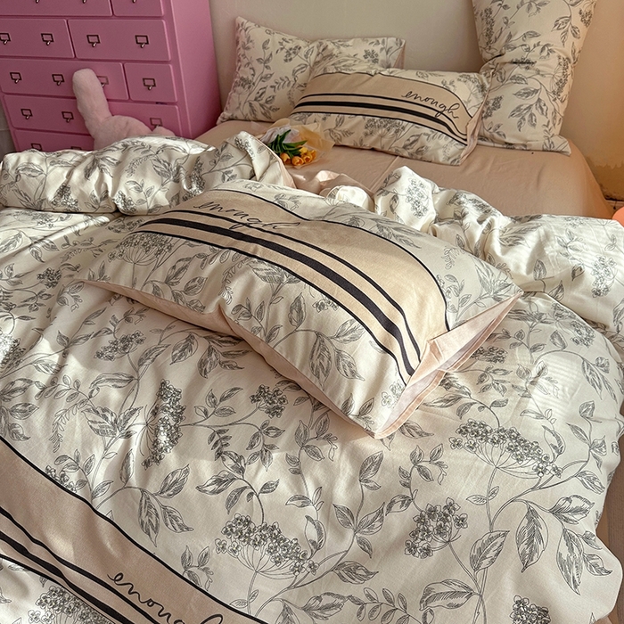 91家纺网 家纺一手货源 找家纺 千朵 2023新款全棉生态磨毛四件套第三批 简爱