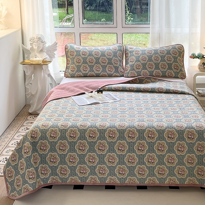 91家纺网 家纺一手货源 找家纺 2024新款40支棉加绒单床盖三件套双面可用全棉加厚婴儿绒 法蕴