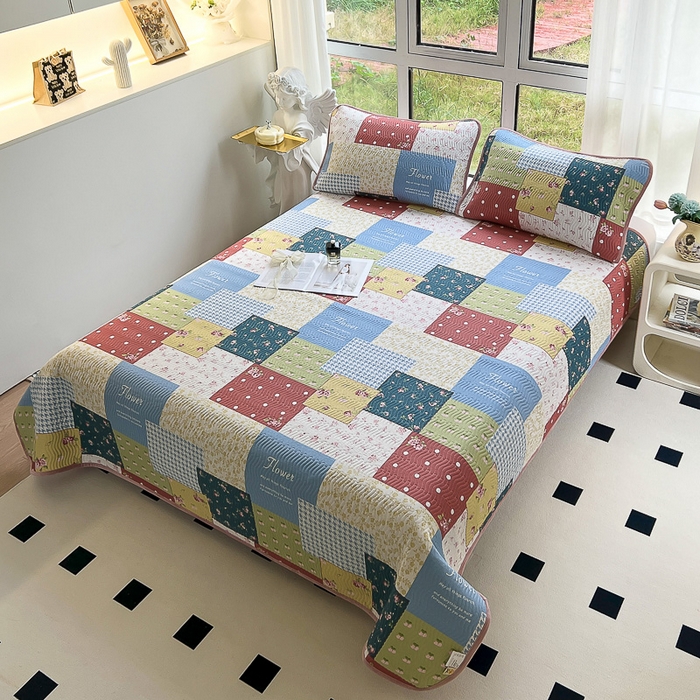 91家纺网 家纺一手货源 找家纺 2024新款40支棉加绒单床盖三件套双面可用全棉加厚婴儿绒 春雨绵绵