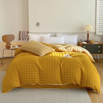 91家纺网 家纺一手货源 找家纺 （总）春皖家纺 2023新款提花两用双层纱单品套件系列 -单被套