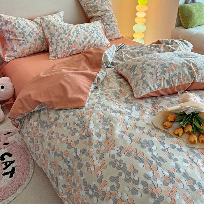 91家纺网 家纺一手货源 找家纺 千朵 2023新款全棉生态磨毛四件套第三批 曼韵