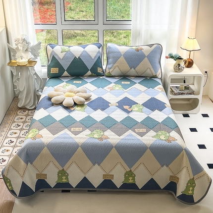 2024新款40支棉加绒单床盖三件套双面可用全棉加厚婴儿绒 淘淘龙