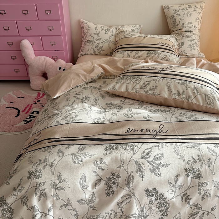 91家纺网 家纺一手货源 找家纺 千朵 2023新款全棉生态磨毛四件套第三批 简爱