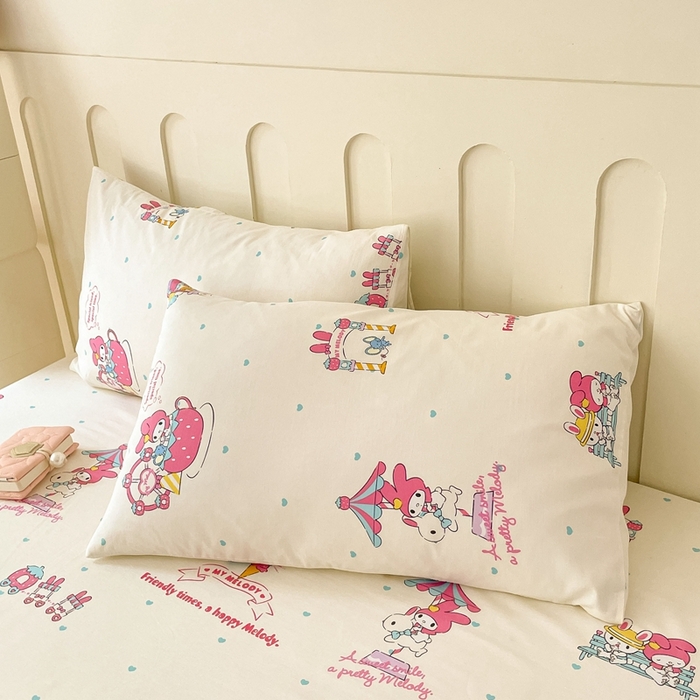 91家纺网 家纺一手货源 找家纺 博雅 2023新款三丽鸥卡通全棉四件套系列-第三批 调皮美乐蒂