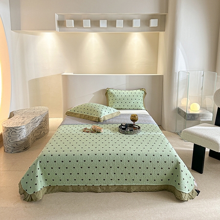 91家纺网 家纺一手货源 找家纺 （总）源舜家纺 2025新款舒适亲肤全棉单品床盖-爱心满满