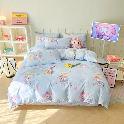 91家纺网 家纺一手货源 找家纺 （总）博雅 2023新款三丽鸥卡通全棉四件套系列-第三批