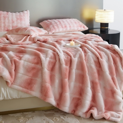 91家纺网 家纺一手货源 找家纺 （总）金奇达家纺 2023新款赛琳娜皮草绒毛毯