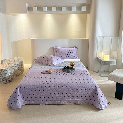 91家纺网 家纺一手货源 找家纺 （总）源舜家纺 2025新款舒适亲肤全棉单品床盖-爱心满满