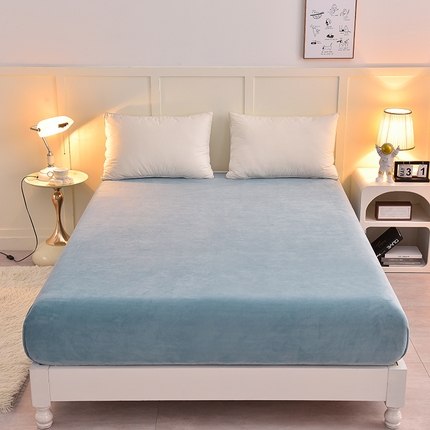 91家纺网 家纺一手货源 找家纺 简一 2024新款高克重牛奶绒迪士尼系列单床笠 伊甸园紫