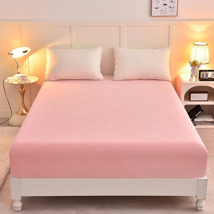 91家纺网 家纺一手货源 找家纺 简一 2024新款高克重牛奶绒迪士尼系列单床笠 米奇家族