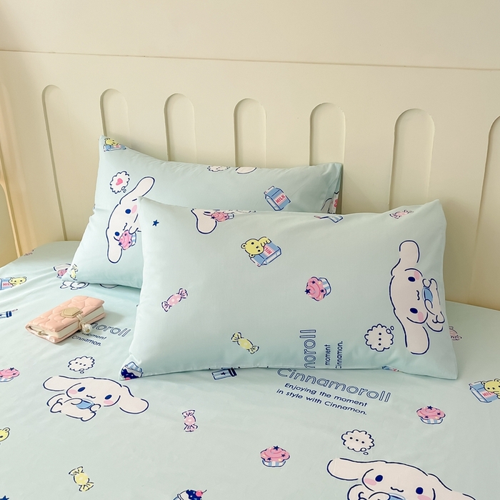 91家纺网 家纺一手货源 找家纺 博雅 2023新款三丽鸥卡通全棉四件套系列-第三批 甜品玉桂狗