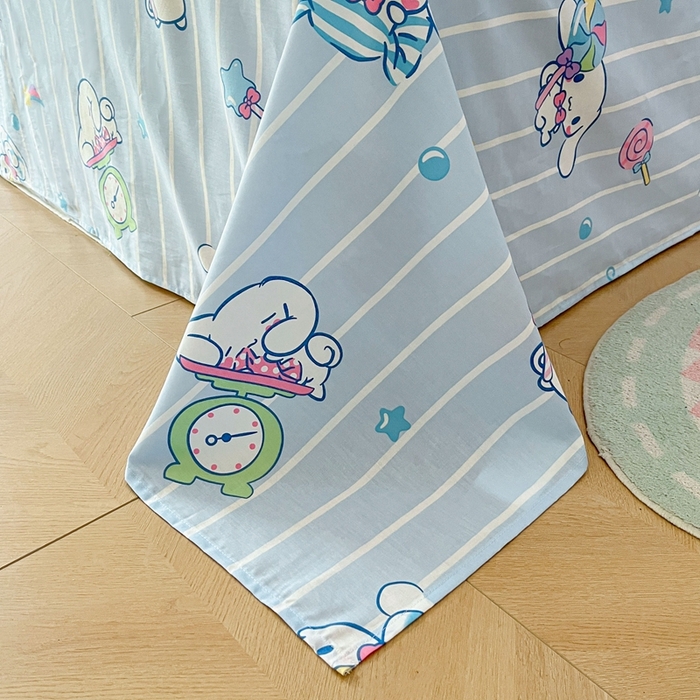 91家纺网 家纺一手货源 找家纺 博雅 2023新款三丽鸥卡通全棉四件套系列-第三批 条纹玉桂狗