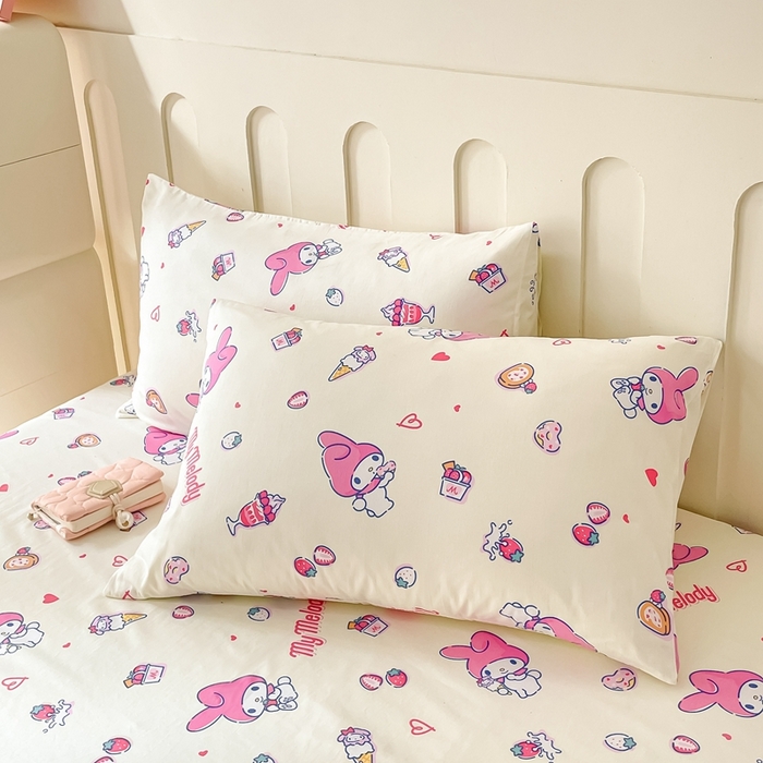 91家纺网 家纺一手货源 找家纺 博雅 2023新款三丽鸥卡通全棉四件套系列-第三批 草莓美乐蒂