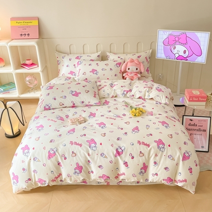 91家纺网 家纺一手货源 找家纺 （总）博雅 2023新款三丽鸥卡通全棉四件套系列-第三批