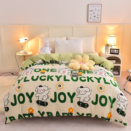 91家纺网 家纺一手货源 找家纺 （总）简一 2024新款高克重牛奶绒迪士尼系列单被套