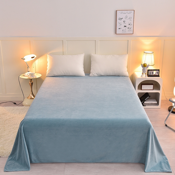 91家纺网 家纺一手货源 找家纺 简一 2024新款高克重牛奶绒迪士尼系列单床单 伊甸园紫