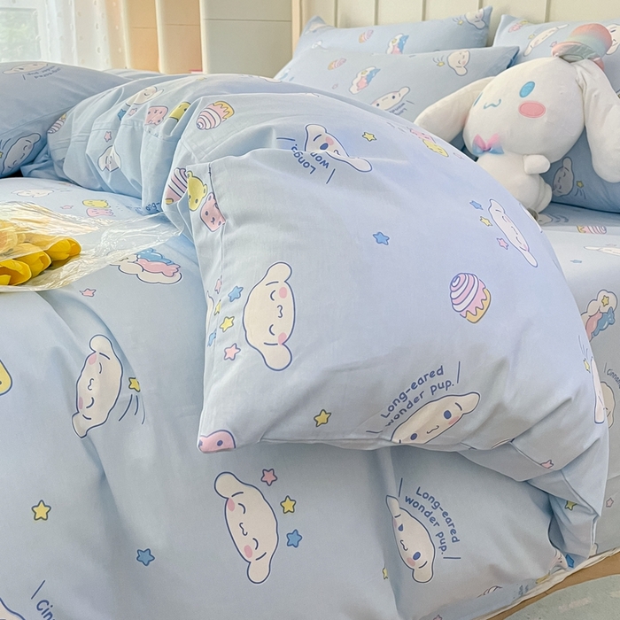 91家纺网 家纺一手货源 找家纺 博雅 2023新款三丽鸥卡通全棉四件套系列-第三批 甜心玉桂狗