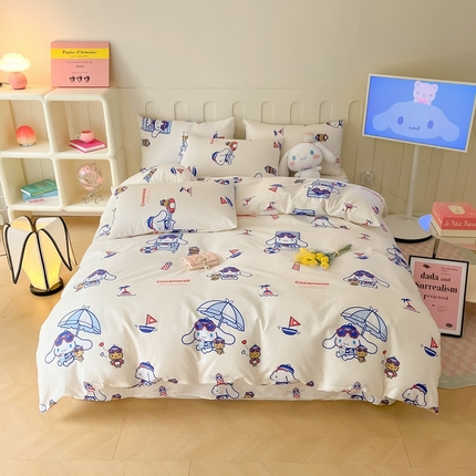 91家纺网 家纺一手货源 找家纺 （总）博雅 2023新款三丽鸥卡通全棉四件套系列-第三批