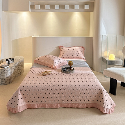 91家纺网 家纺一手货源 找家纺 （总）源舜家纺 2025新款舒适亲肤全棉单品床盖-爱心满满