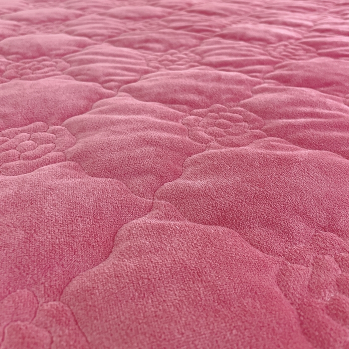 91家纺网 家纺一手货源 找家纺 优乐家纺 2025新款高克重宝宝绒夹棉床盖四件套 爱丽丝-魅力豆沙