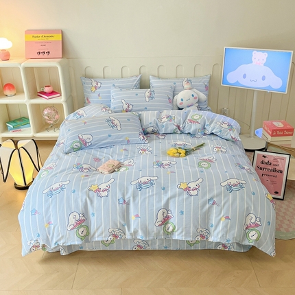 91家纺网 家纺一手货源 找家纺 （总）博雅 2023新款三丽鸥卡通全棉四件套系列-第三批