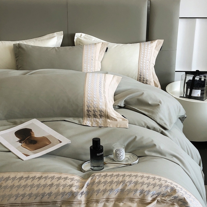 91家纺网 家纺一手货源 找家纺 卡姿家纺 2023秋冬32支澳棉磨毛四件套—布兰卡 布兰卡锦绣绿