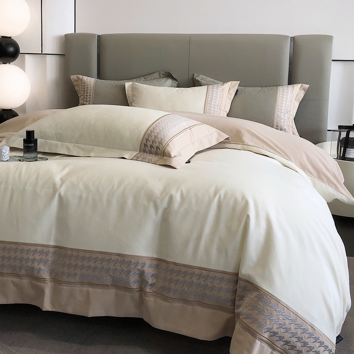 91家纺网 家纺一手货源 找家纺 卡姿家纺 2023秋冬32支澳棉磨毛四件套—布兰卡 布兰卡奶白