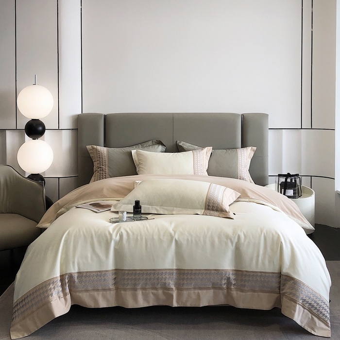 91家纺网 家纺一手货源 找家纺 卡姿家纺 2023秋冬32支澳棉磨毛四件套—布兰卡 布兰卡奶白