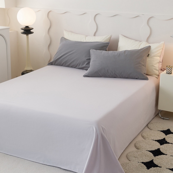 91家纺网 家纺一手货源 找家纺 卡姿家纺 2023新款秋冬32支澳棉磨毛维拉系列 枕套 蓝莓+淡雅灰