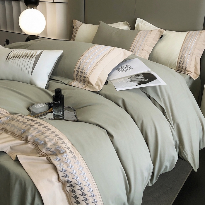 91家纺网 家纺一手货源 找家纺 卡姿家纺 2023秋冬32支澳棉磨毛四件套—布兰卡 布兰卡锦绣绿