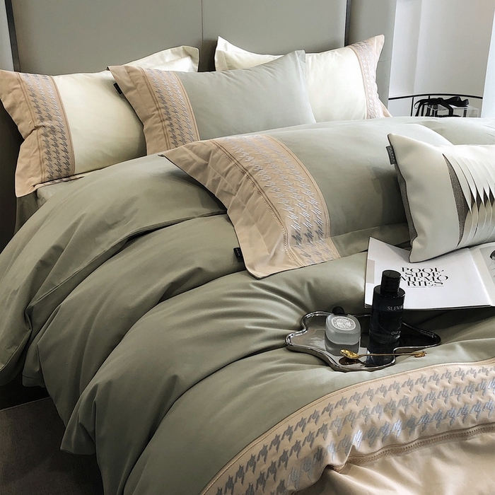 91家纺网 家纺一手货源 找家纺 卡姿家纺 2023秋冬32支澳棉磨毛四件套—布兰卡 布兰卡锦绣绿