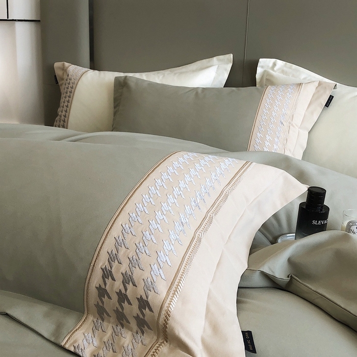 91家纺网 家纺一手货源 找家纺 卡姿家纺 2023秋冬32支澳棉磨毛四件套—布兰卡 布兰卡锦绣绿