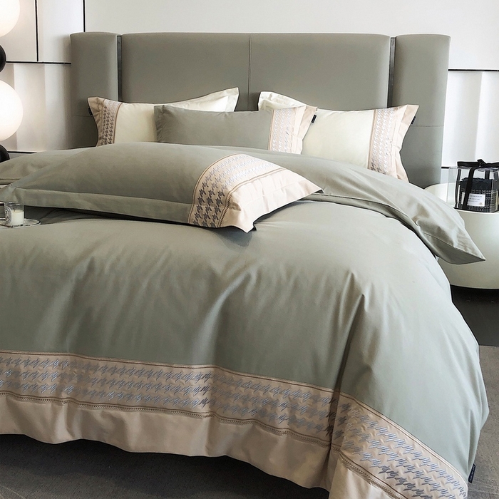 91家纺网 家纺一手货源 找家纺 卡姿家纺 2023秋冬32支澳棉磨毛四件套—布兰卡 布兰卡锦绣绿