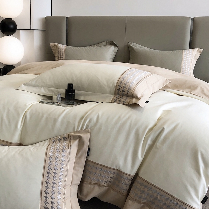 91家纺网 家纺一手货源 找家纺 卡姿家纺 2023秋冬32支澳棉磨毛四件套—布兰卡 布兰卡奶白