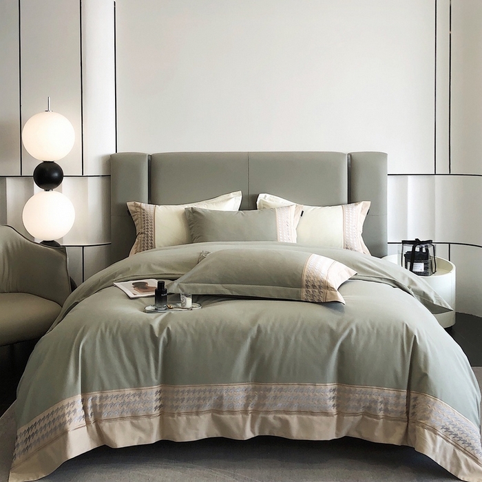 91家纺网 家纺一手货源 找家纺 卡姿家纺 2023秋冬32支澳棉磨毛四件套—布兰卡 布兰卡锦绣绿