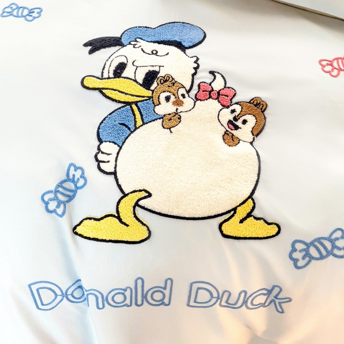 91家纺网 家纺一手货源 找家纺 （总）娜娜 2023新款水洗磨毛毛巾绣四件套-唐老鸭