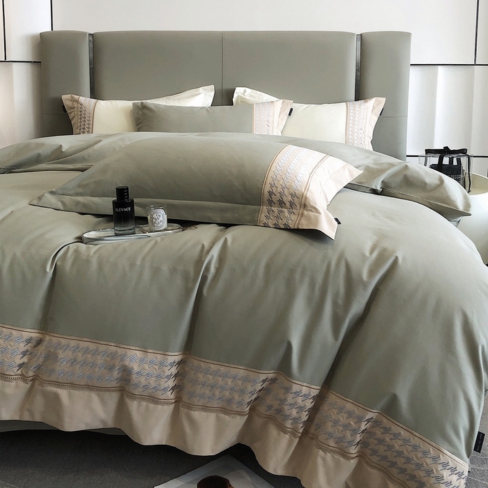 91家纺网 家纺一手货源 找家纺 卡姿家纺 2023秋冬32支澳棉磨毛四件套—布兰卡 布兰卡锦绣绿