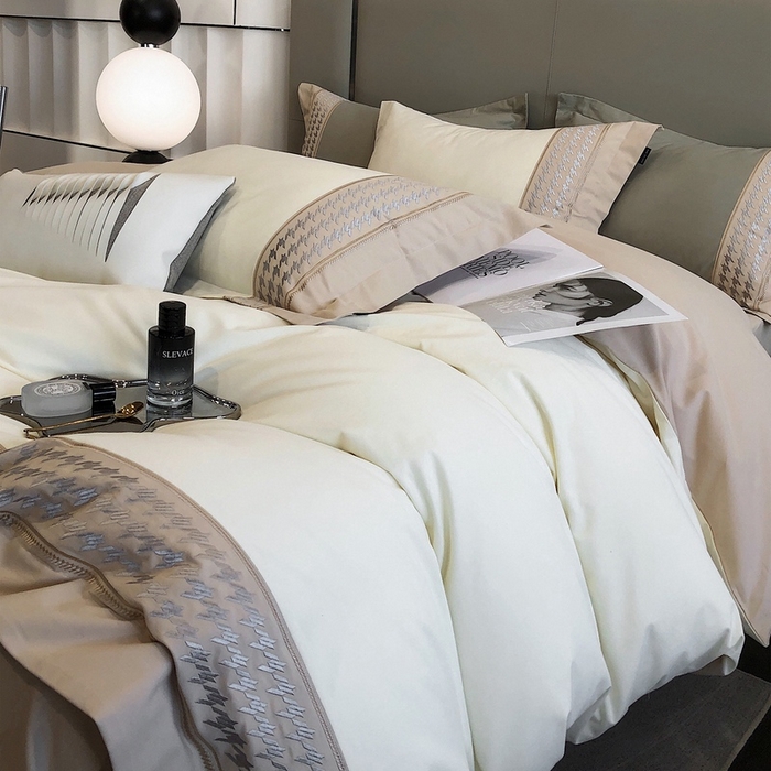 91家纺网 家纺一手货源 找家纺 卡姿家纺 2023秋冬32支澳棉磨毛四件套—布兰卡 布兰卡奶白