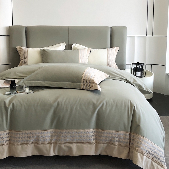 91家纺网 家纺一手货源 找家纺 卡姿家纺 2023秋冬32支澳棉磨毛四件套—布兰卡 布兰卡锦绣绿