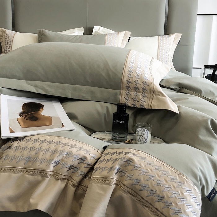 91家纺网 家纺一手货源 找家纺 卡姿家纺 2023秋冬32支澳棉磨毛四件套—布兰卡 布兰卡锦绣绿