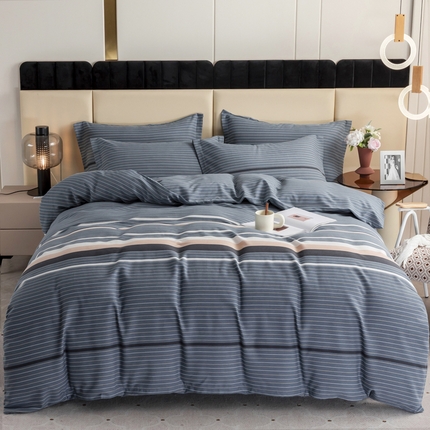 伊而梦 2023新款全棉磨毛印花四件套系列四件套 安东尼-绿