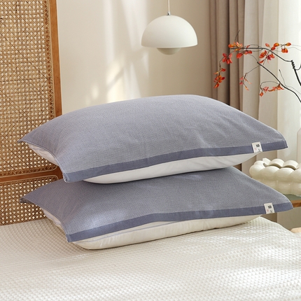 91家纺网 家纺一手货源 找家纺 （总）朴尔家纺-毛巾被 2023年新款全棉无印风纱布毛圈加厚色织提花枕巾