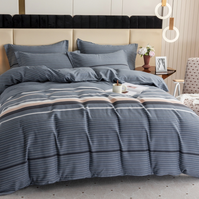 91家纺网 家纺一手货源 找家纺 伊而梦 2023新款全棉磨毛印花四件套系列四件套 安东尼-绿