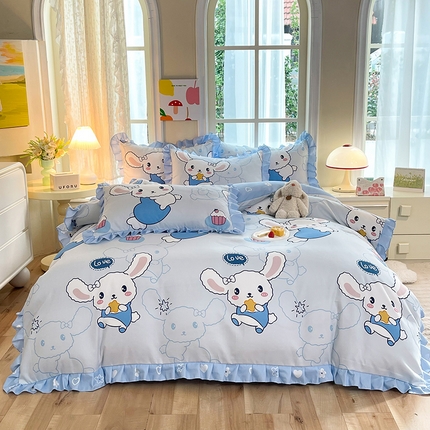 91家纺网 家纺一手货源 找家纺 （总）优逸2025韩版公主风床裙款床单款四件套