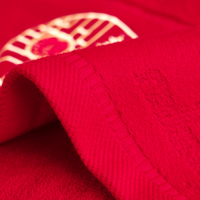 91家纺网 家纺一手货源 找家纺 朴尔家纺-毛巾被 2023新款纯棉红色系喜庆婚庆伴手礼新婚回礼绣花毛巾礼盒装 新婚快乐