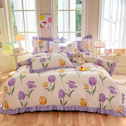 91家纺网 家纺一手货源 找家纺 （总）优逸2025韩版公主风床裙款床单款四件套